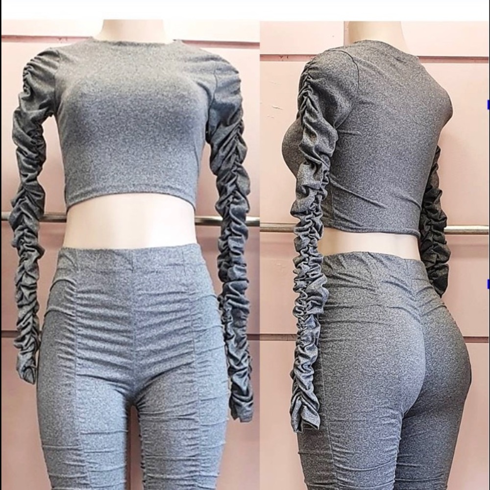 Stacked track suit